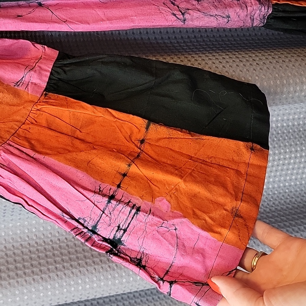 Osei Duro Drop Waist Carmine Print Dress Size XL - Picture 4 of 5